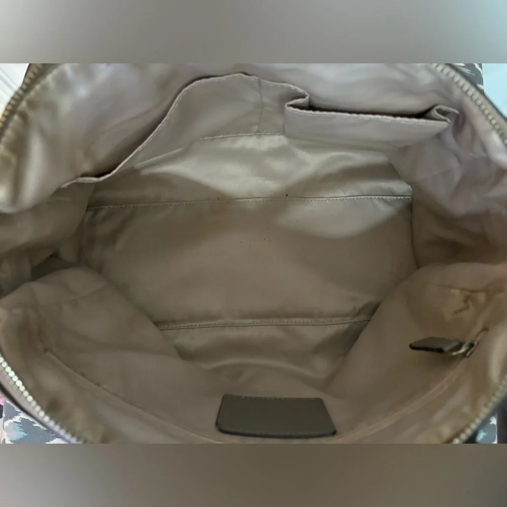 EUC Coach Signature Jacquard Satchel Tan Beige - Picture 10 of 13